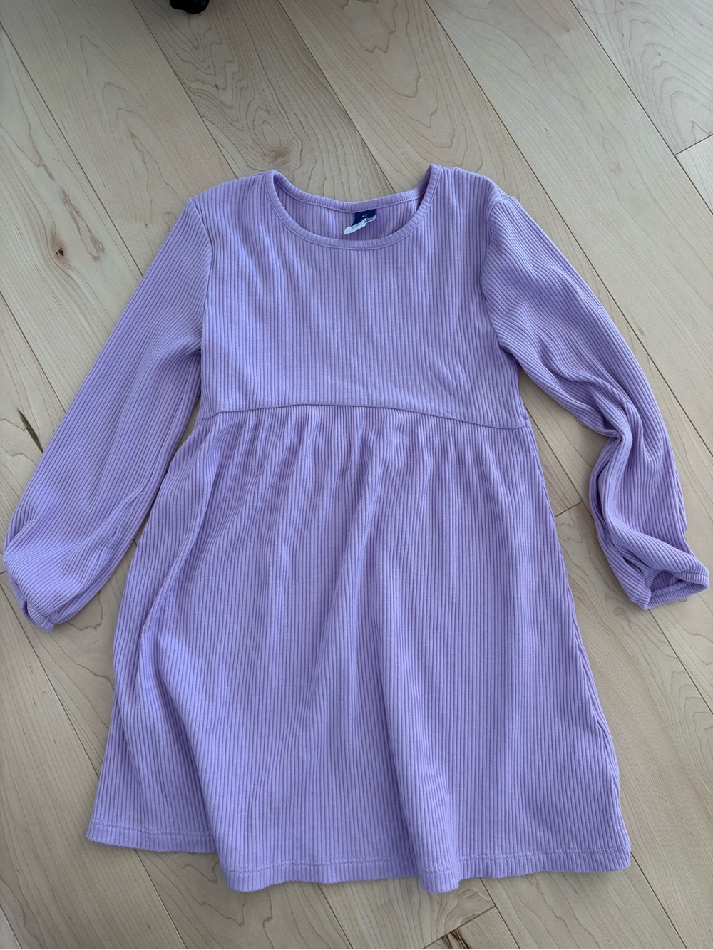 Old Navy Lavender Ribbed Long-Sleeve Girls Dress